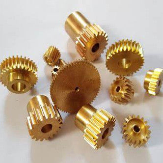 Các bộ phận gia công vi mô chính xác cao đường kính nhỏ bền CNC đồng Bevel Gear với răng cong